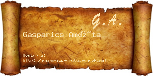 Gasparics Amáta névjegykártya